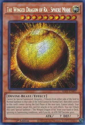 The Winged Dragon of Ra - Sphere Mode (Secret Rare) (RA01-EN007) - 25th Anniversary Rarity Collection 1st Edition - Premium Yugioh Single from Konami - Just $0.66! Shop now at Game Crave Tournament Store