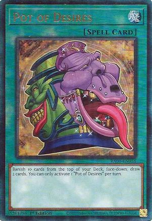 Pot of Desires (PUR) (RA01-EN056) - 25th Anniversary Rarity Collection 1st Edition - Premium Yugioh Single from Konami - Just $0.34! Shop now at Game Crave Tournament Store