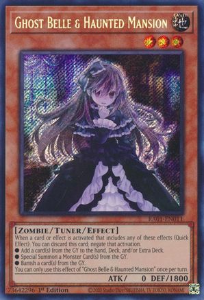 Ghost Belle & Haunted Mansion (Secret Rare) (RA01-EN011) - 25th Anniversary Rarity Collection 1st Edition - Premium Yugioh Single from Konami - Just $2.50! Shop now at Game Crave Tournament Store