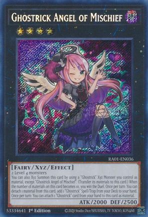 Ghostrick Angel of Mischief (Secret Rare) (RA01-EN036) - 25th Anniversary Rarity Collection 1st Edition - Premium Yugioh Single from Konami - Just $0.25! Shop now at Game Crave Tournament Store