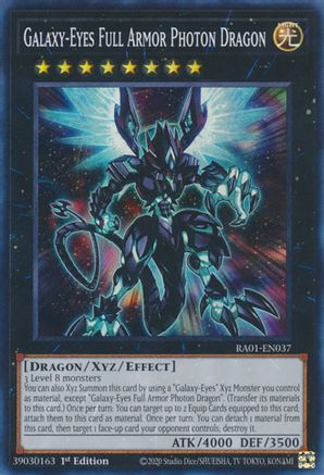 Galaxy-Eyes Full Armor Photon Dragon (RA01-EN037) - 25th Anniversary Rarity Collection 1st Edition - Premium Yugioh Single from Konami - Just $0.25! Shop now at Game Crave Tournament Store