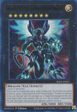 Galaxy-Eyes Full Armor Photon Dragon (UR) (RA01-EN037) - 25th Anniversary Rarity Collection 1st Edition - Premium Yugioh Single from Konami - Just $0.25! Shop now at Game Crave Tournament Store