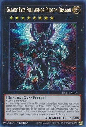 Galaxy-Eyes Full Armor Photon Dragon (Secret Rare) (RA01-EN037) - 25th Anniversary Rarity Collection 1st Edition - Premium Yugioh Single from Konami - Just $0.26! Shop now at Game Crave Tournament Store