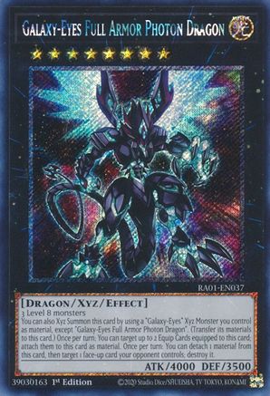 Galaxy-Eyes Full Armor Photon Dragon (Platinum Secret Rare) (RA01-EN037) - 25th Anniversary Rarity Collection 1st Edition - Premium Yugioh Single from Konami - Just $0.49! Shop now at Game Crave Tournament Store