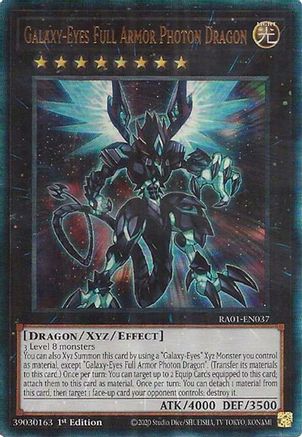 Galaxy-Eyes Full Armor Photon Dragon (PUR) (RA01-EN037) - 25th Anniversary Rarity Collection 1st Edition - Premium Yugioh Single from Konami - Just $0.37! Shop now at Game Crave Tournament Store