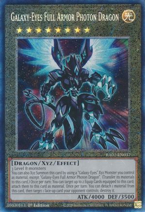 Galaxy-Eyes Full Armor Photon Dragon (PCR) (RA01-EN037) - 25th Anniversary Rarity Collection 1st Edition - Premium Yugioh Single from Konami - Just $0.34! Shop now at Game Crave Tournament Store