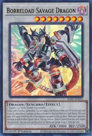 Borreload Savage Dragon (UR) (RA01-EN033) - 25th Anniversary Rarity Collection 1st Edition - Premium Yugioh Single from Konami - Just $0.25! Shop now at Game Crave Tournament Store