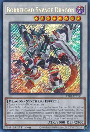 Borreload Savage Dragon (Secret Rare) (RA01-EN033) - 25th Anniversary Rarity Collection 1st Edition - Premium Yugioh Single from Konami - Just $0.28! Shop now at Game Crave Tournament Store