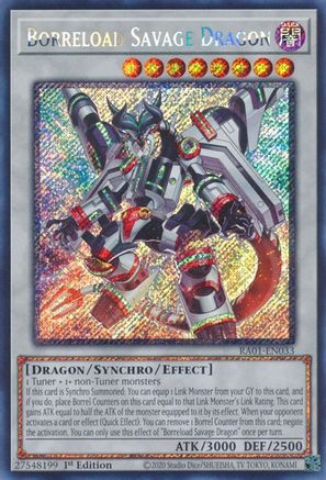 Borreload Savage Dragon (Platinum Secret Rare) (RA01-EN033) - 25th Anniversary Rarity Collection 1st Edition - Premium Yugioh Single from Konami - Just $0.66! Shop now at Game Crave Tournament Store