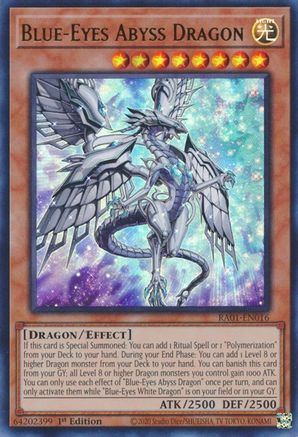 Blue-Eyes Abyss Dragon (UR) (RA01-EN016) - 25th Anniversary Rarity Collection 1st Edition - Premium Yugioh Single from Konami - Just $0.25! Shop now at Game Crave Tournament Store