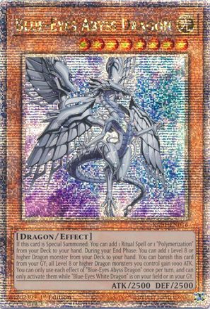 Blue-Eyes Abyss Dragon (Quarter Century Secret Rare) (RA01-EN016) - 25th Anniversary Rarity Collection 1st Edition - Premium Yugioh Single from Konami - Just $6.17! Shop now at Game Crave Tournament Store