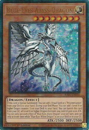 Blue-Eyes Abyss Dragon (PUR) (RA01-EN016) - 25th Anniversary Rarity Collection 1st Edition - Premium Yugioh Single from Konami - Just $0.68! Shop now at Game Crave Tournament Store
