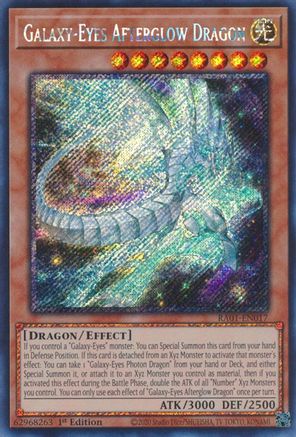Galaxy-Eyes Afterglow Dragon (Platinum Secret Rare) (RA01-EN017) - 25th Anniversary Rarity Collection 1st Edition - Premium Yugioh Single from Konami - Just $0.65! Shop now at Game Crave Tournament Store