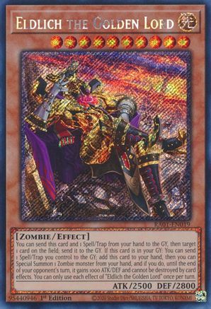Eldlich the Golden Lord (Alternate Art) (Platinum Secret Rare) (RA01-EN019) - 25th Anniversary Rarity Collection 1st Edition - Premium Yugioh Single from Konami - Just $0.64! Shop now at Game Crave Tournament Store