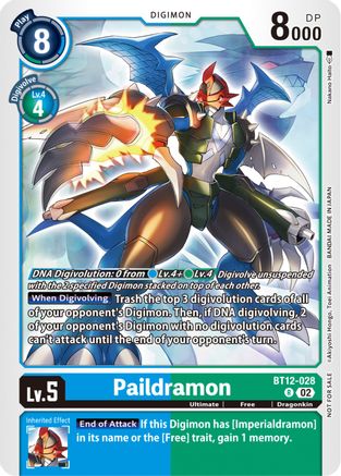 Paildramon (NYCC 2023 Demo Deck) (BT12-028) - Across Time - Premium Digimon Single from Bandai - Just $0.08! Shop now at Game Crave Tournament Store