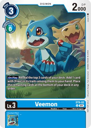 Veemon (NYCC 2023 Demo Deck) (ST9-02) - Starter Deck 09: Ultimate Ancient Dragon - Premium Digimon Single from Bandai - Just $0.08! Shop now at Game Crave Tournament Store