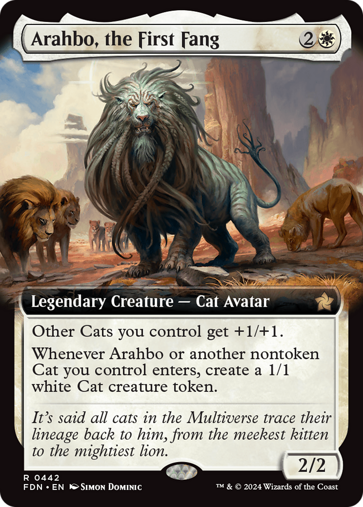 Arahbo, the First Fang (FDN-442) - Foundations: (Extended Art) - Premium MTG Single from Wizards of the Coast - Just $0.77! Shop now at Game Crave Tournament Store