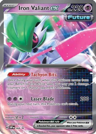 Iron Valiant ex - 068 68 - SV Scarlet & Violet Promo Cards Holofoil - Premium Pokemon Single from Nintendo - Just $1.03! Shop now at Game Crave Tournament Store