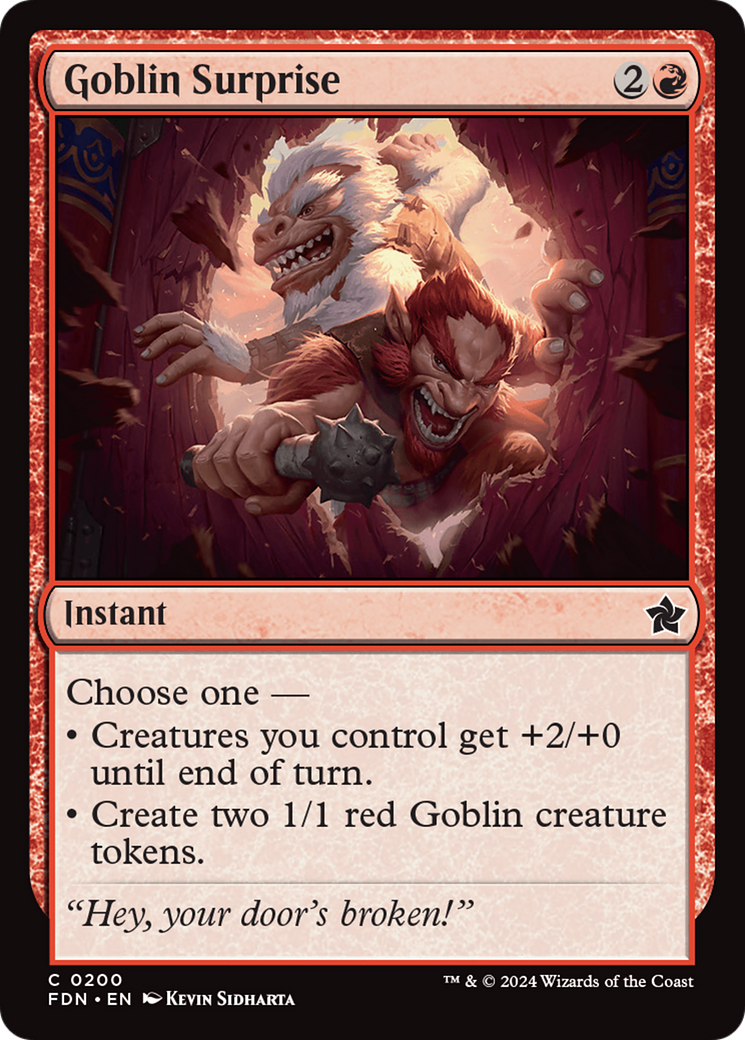 Goblin Surprise (FDN-200) - Foundations - Premium MTG Single from Wizards of the Coast - Just $0.25! Shop now at Game Crave Tournament Store