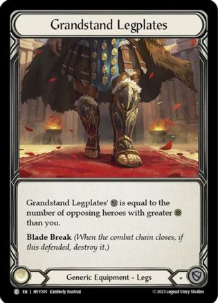 Grandstand Legplates (HVY205) - Heavy Hitters Cold Foil