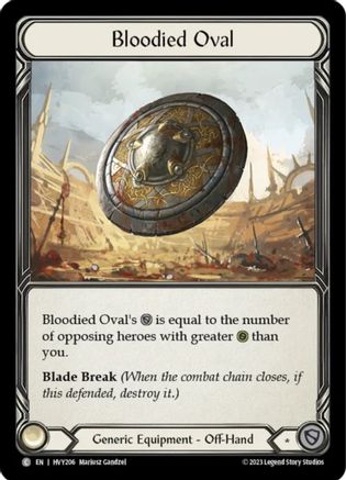 Bloodied Oval (HVY206) - Heavy Hitters Cold Foil