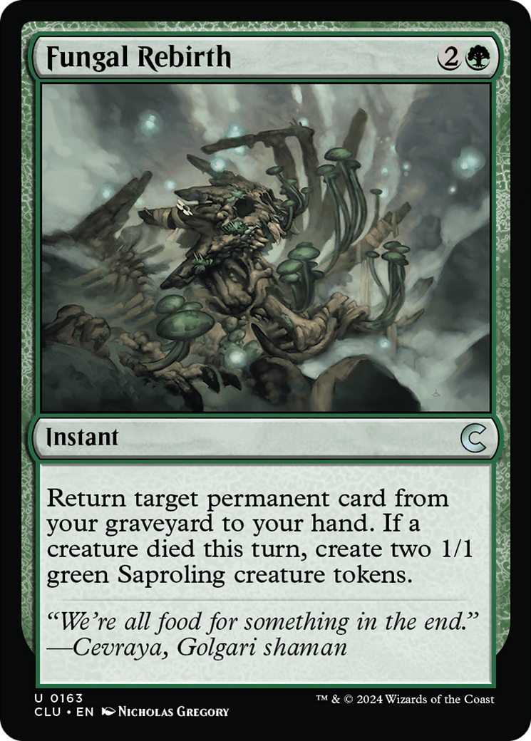 Fungal Rebirth (CLU-163) - Ravnica: Clue Edition - Premium MTG Single from Wizards of the Coast - Just $0.25! Shop now at Game Crave Tournament Store