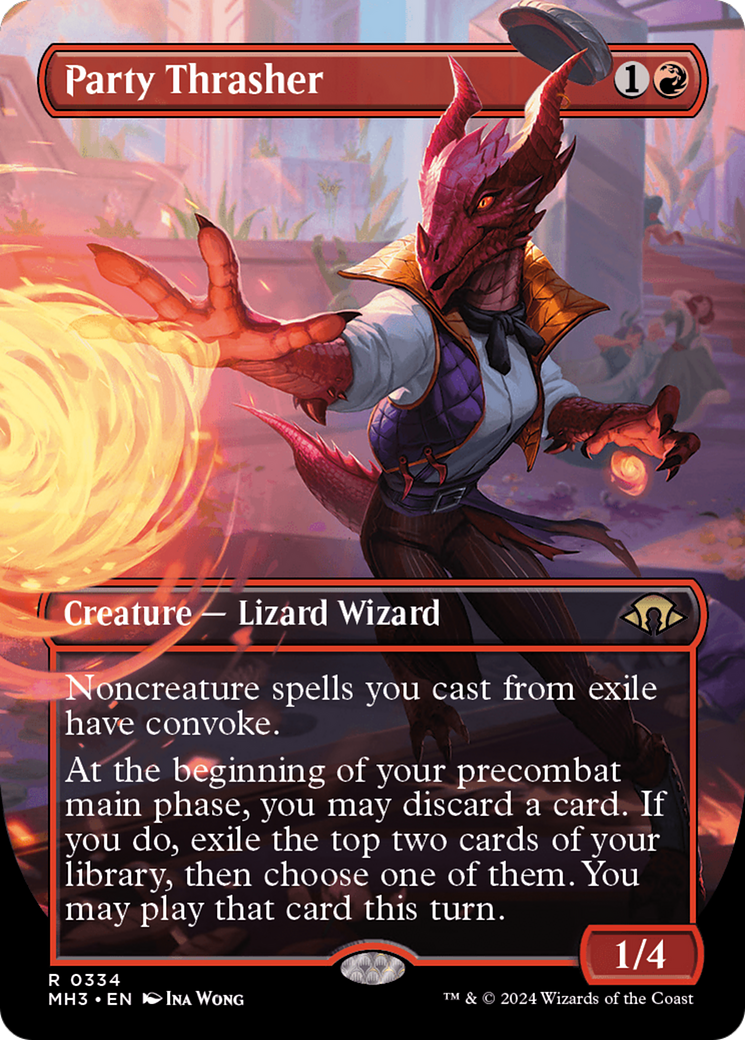 Party Thrasher (MH3-334) - Modern Horizons 3 (Borderless) Foil - Premium MTG Single from Wizards of the Coast - Just $2.82! Shop now at Game Crave Tournament Store