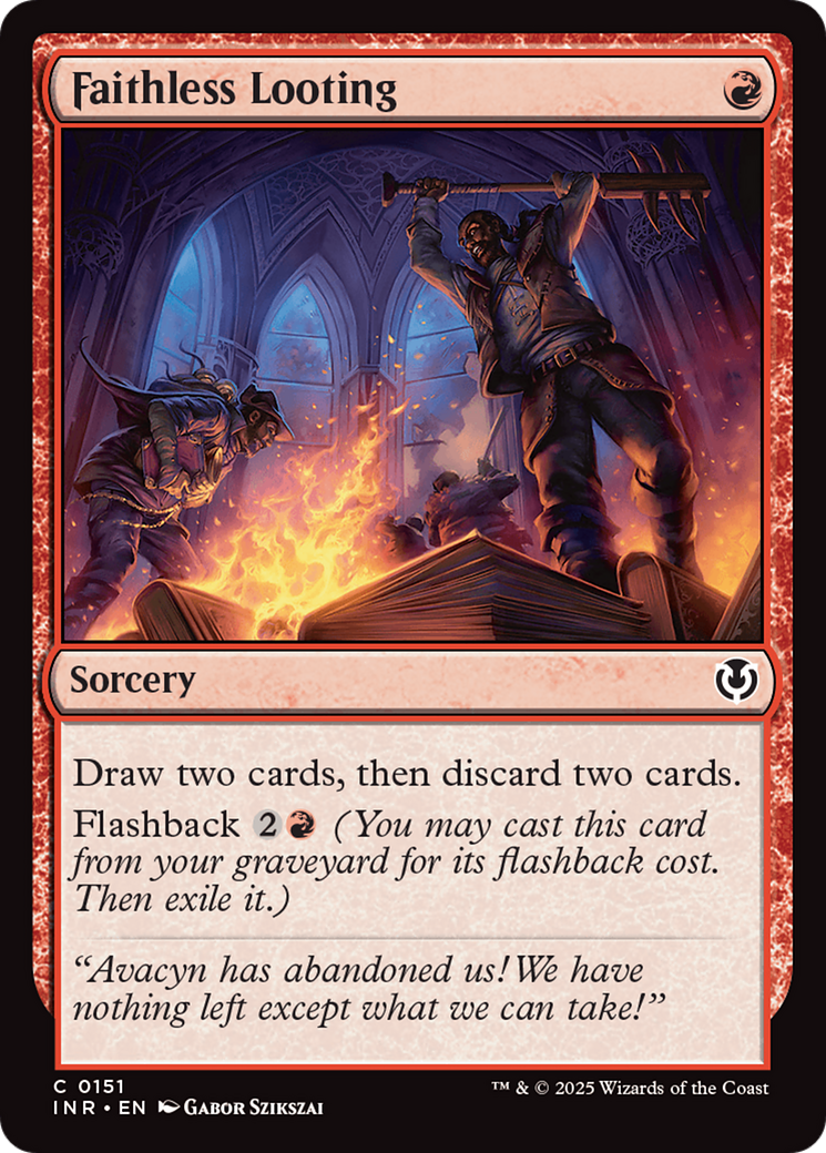 Faithless Looting (-151) - Innistrad Remastered - Premium MTG Single from Wizards of the Coast - Just $0.25! Shop now at Game Crave Tournament Store