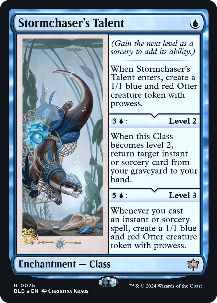 Stormchaser's Talent (PBLB-75S) - Bloomburrow Promos Foil - Premium MTG Single from Wizards of the Coast - Just $12.73! Shop now at Game Crave Tournament Store