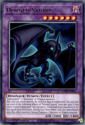 Horned Saurus (MZMI-EN013) - Maze of Millennia 1st Edition - Premium Yugioh Single from Konami - Just $0.25! Shop now at Game Crave Tournament Store