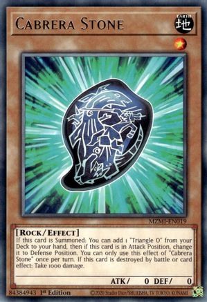 Cabrera Stone (MZMI-EN019) - Maze of Millennia 1st Edition - Premium Yugioh Single from Konami - Just $0.25! Shop now at Game Crave Tournament Store