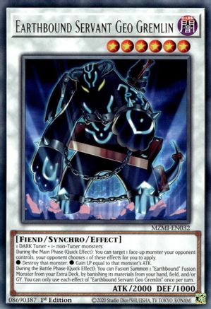 Earthbound Servant Geo Gremlin (MZMI-EN032) - Maze of Millennia 1st Edition - Premium Yugioh Single from Konami - Just $0.25! Shop now at Game Crave Tournament Store