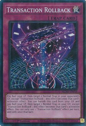 Transaction Rollback (CR) (MZMI-EN038) - Maze of Millennia 1st Edition - Premium Yugioh Single from Konami - Just $23.90! Shop now at Game Crave Tournament Store