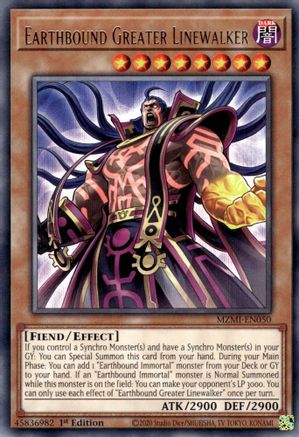 Earthbound Greater Linewalker (MZMI-EN050) - Maze of Millennia 1st Edition - Premium Yugioh Single from Konami - Just $0.25! Shop now at Game Crave Tournament Store