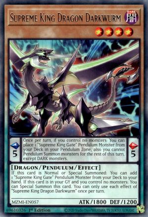 Supreme King Dragon Darkwurm (MZMI-EN057) - Maze of Millennia 1st Edition - Premium Yugioh Single from Konami - Just $0.25! Shop now at Game Crave Tournament Store