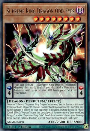 Supreme King Dragon Odd-Eyes (MZMI-EN058) - Maze of Millennia 1st Edition - Premium Yugioh Single from Konami - Just $0.25! Shop now at Game Crave Tournament Store