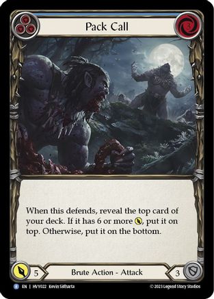Pack Call (Blue) (HVY022) - Heavy Hitters Rainbow Foil