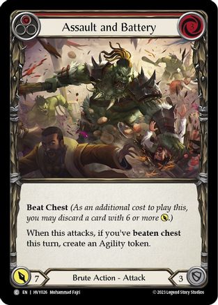 Assault and Battery (Red) (HVY026) - Heavy Hitters Rainbow Foil