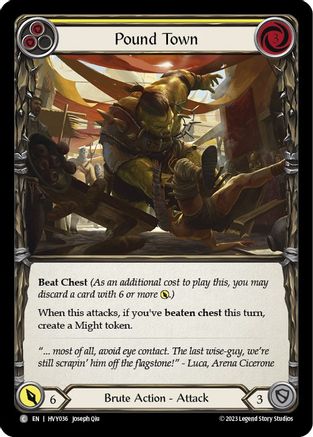 Pound Town (Yellow) (HVY036) - Heavy Hitters Rainbow Foil