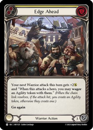 Edge Ahead (Yellow) (HVY125) - Heavy Hitters Rainbow Foil