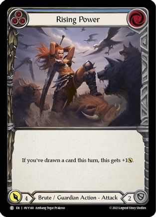 Rising Power (Blue) (HVY148) - Heavy Hitters Rainbow Foil