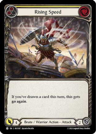 Rising Speed (Yellow) (HVY167) - Heavy Hitters Rainbow Foil