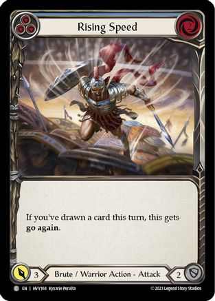 Rising Speed (Blue) (HVY168) - Heavy Hitters Rainbow Foil