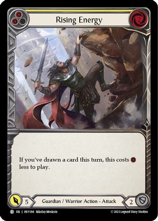 Rising Energy (Yellow) (HVY184) - Heavy Hitters Rainbow Foil