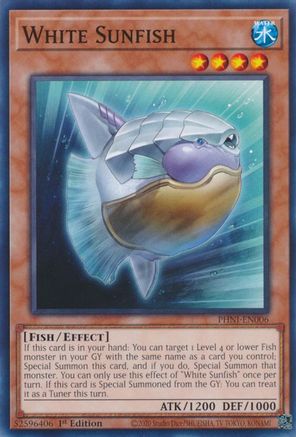 White Sunfish (PHNI-EN006) - Phantom Nightmare 1st Edition - Premium Yugioh Single from Konami - Just $0.25! Shop now at Game Crave Tournament Store