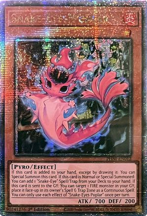 Snake-Eyes Poplar (Quarter Century Secret Rare) (PHNI-EN012) - Phantom Nightmare 1st Edition - Premium Yugioh Single from Konami - Just $49.78! Shop now at Game Crave Tournament Store