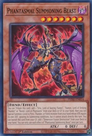 Phantasmal Summoning Beast (PHNI-EN014) - Phantom Nightmare 1st Edition - Premium Yugioh Single from Konami - Just $0.25! Shop now at Game Crave Tournament Store