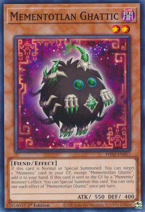 Mementotlan Ghattic (PHNI-EN017) - Phantom Nightmare 1st Edition - Premium Yugioh Single from Konami - Just $0.25! Shop now at Game Crave Tournament Store