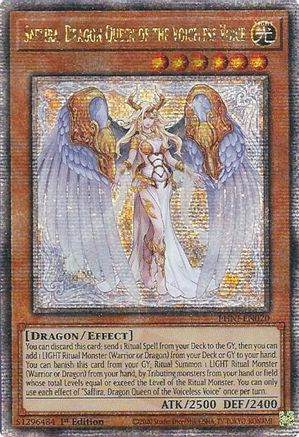 Saffira, Dragon Queen of the Voiceless Voice (Quarter Century Secret Rare) (PHNI-EN020) - Phantom Nightmare 1st Edition - Premium Yugioh Single from Konami - Just $48.98! Shop now at Game Crave Tournament Store