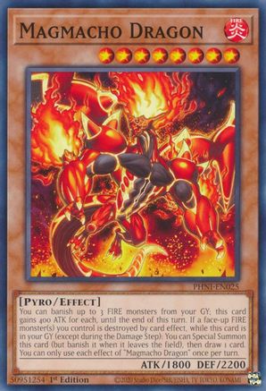 Magmacho Dragon (PHNI-EN025) - Phantom Nightmare 1st Edition - Premium Yugioh Single from Konami - Just $0.25! Shop now at Game Crave Tournament Store